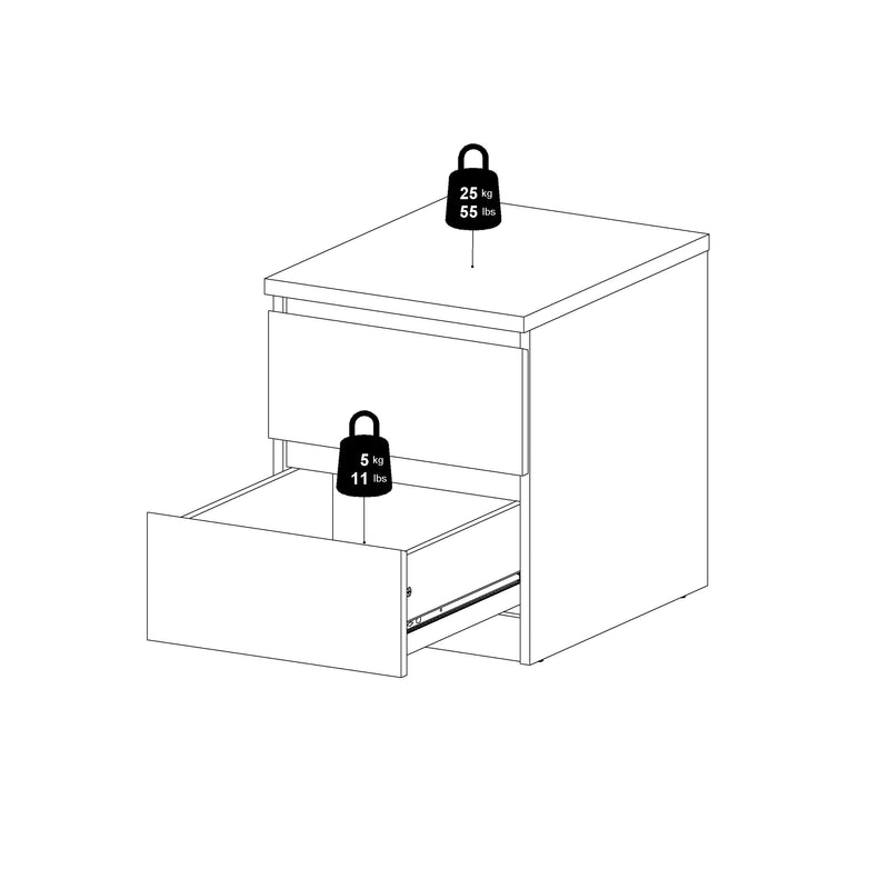 Naia Bedside 2 Drawers in Cashmere – image 13