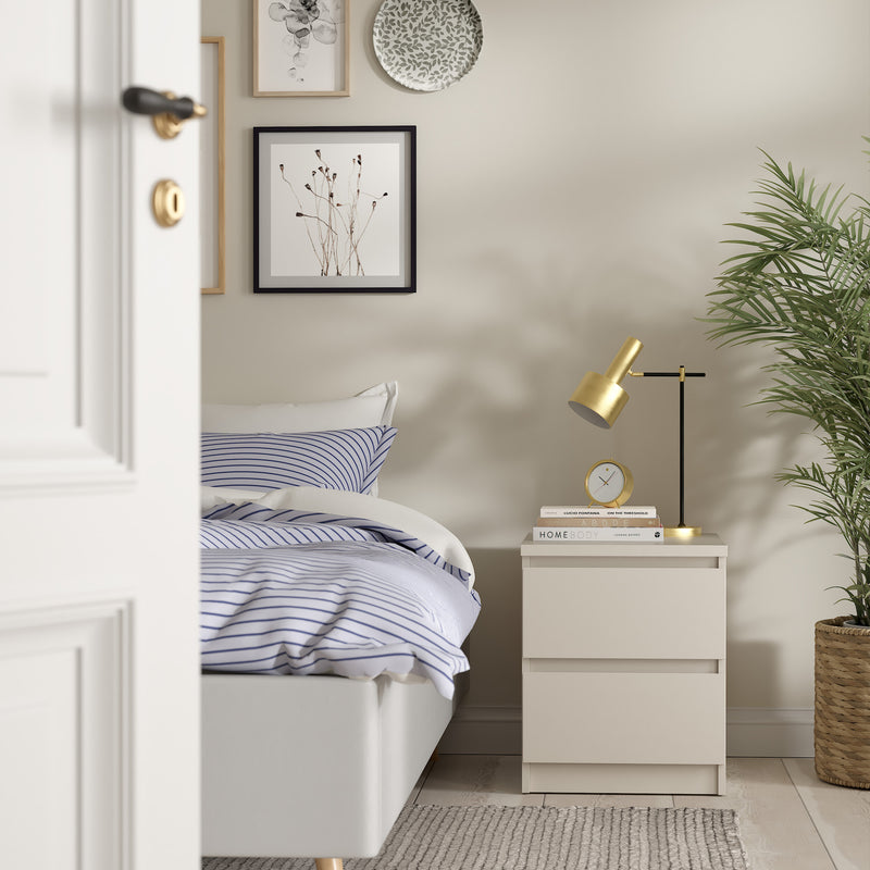 Naia Bedside 2 Drawers in Cashmere – image 6