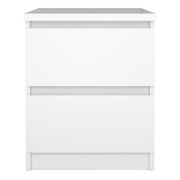 Naia Bedside 2 drawers Jackson – White Gloss – image 2