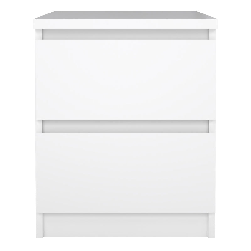 Naia Bedside 2 drawers Jackson – White Gloss – image 2
