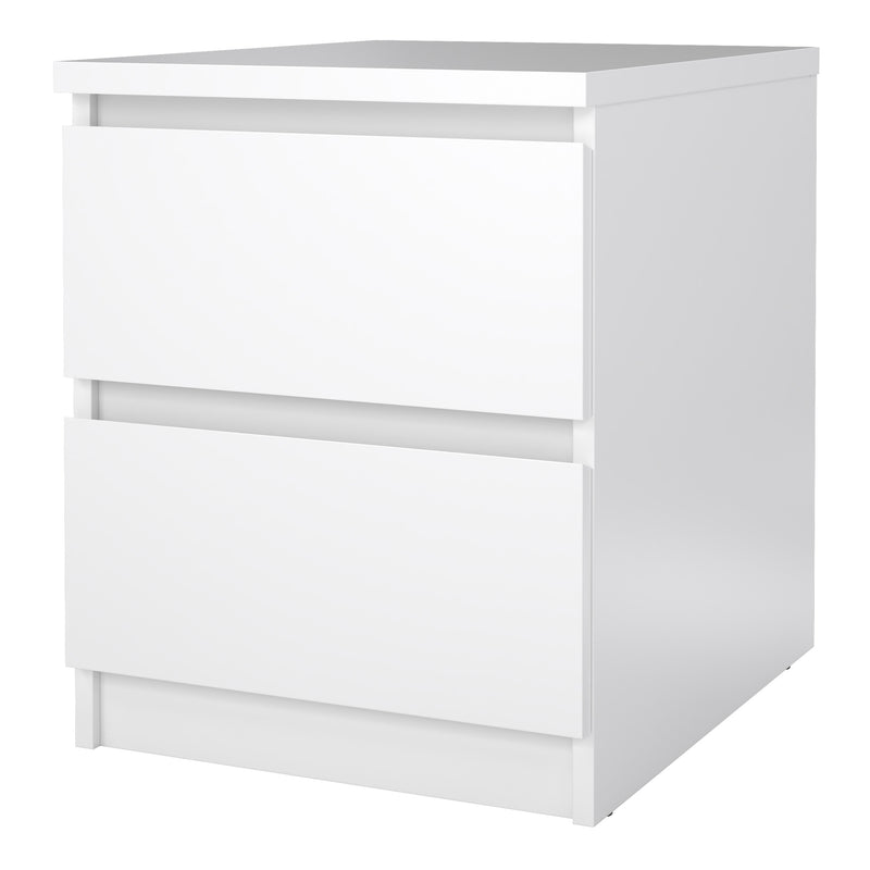 Naia Bedside 2 drawers Jackson – White Gloss – image 3