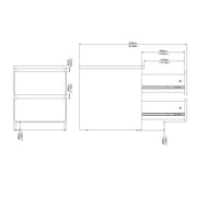 Naia Bedside 2 drawers Jackson – White Gloss – image 9