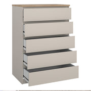 Naia Chest of 5 Drawers – Cashmere – image 4