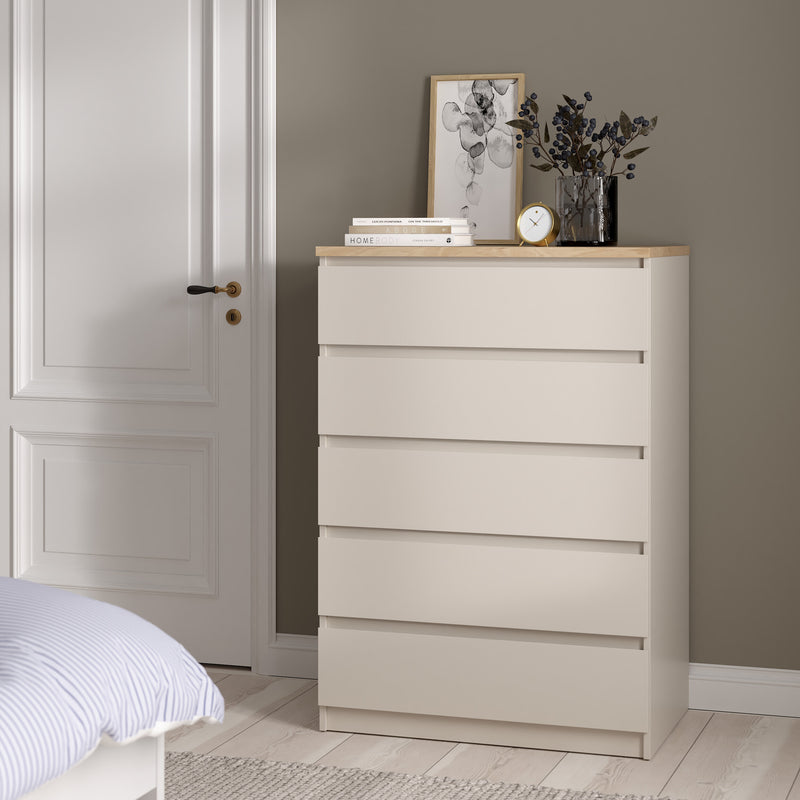 Naia Chest of 5 Drawers – Cashmere – image 5