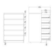 Naia Chest of 5 Drawers – Cashmere – image 9