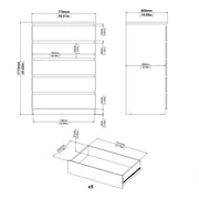 Naia Chest of 5 Drawers in Cashmere – image 10