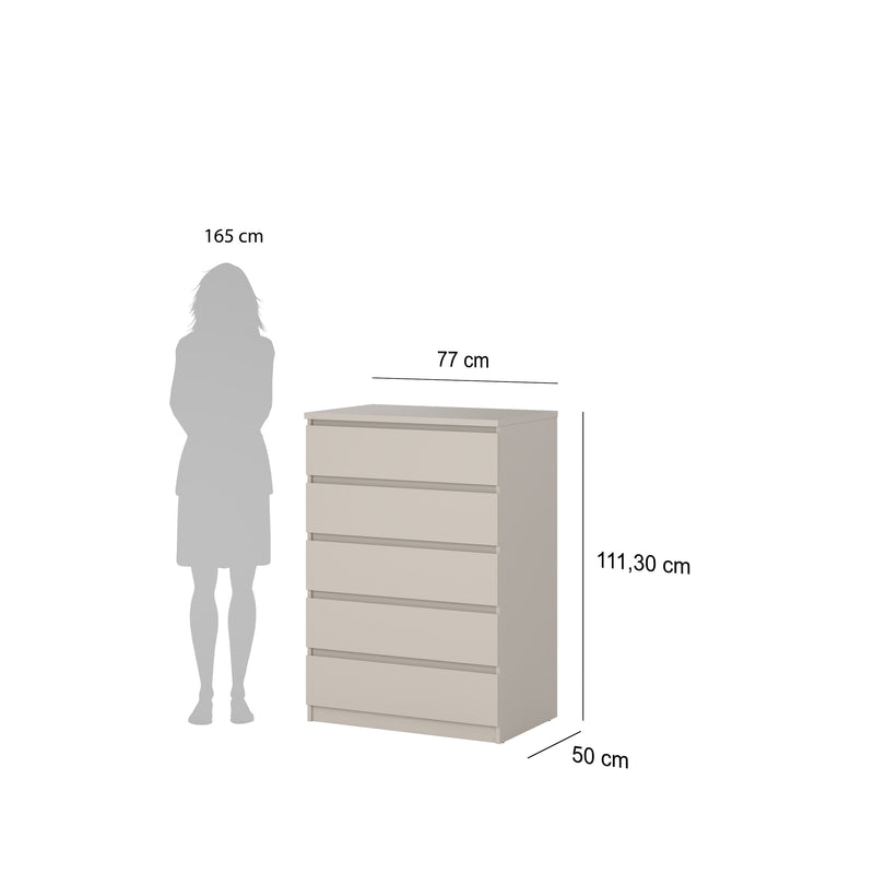 Naia Chest of 5 Drawers in Cashmere – image 7