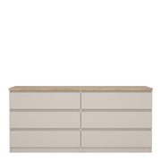 Naia Wide Chest of 6 Drawers (3+3) – Cashmere – image 2