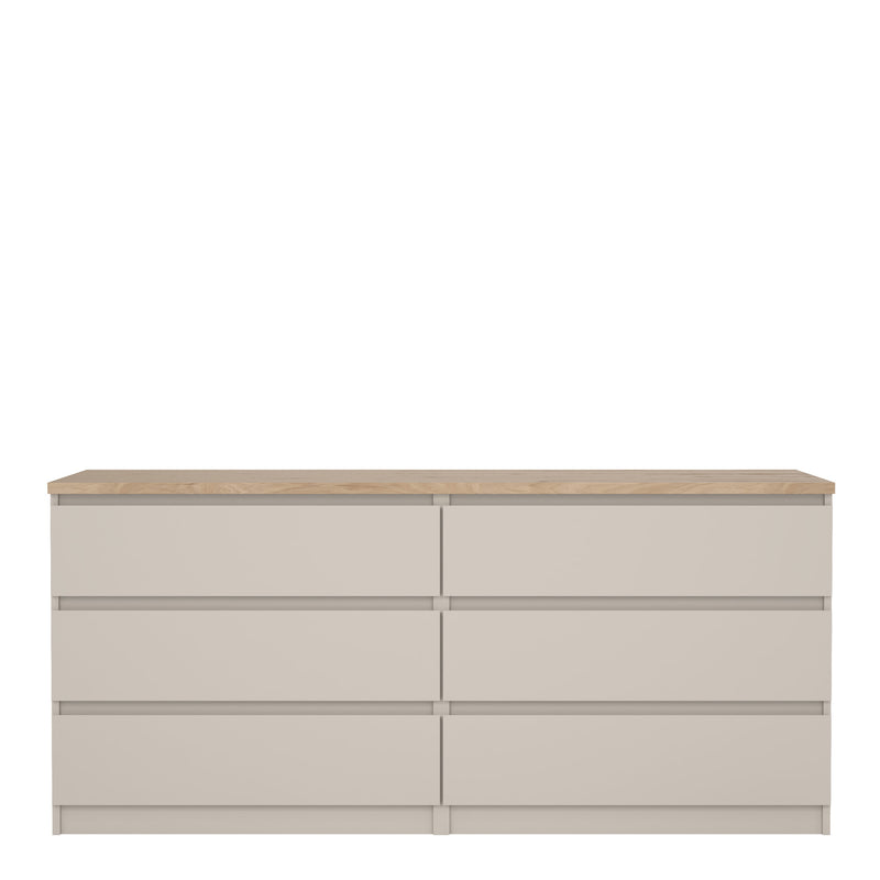 Naia Wide Chest of 6 Drawers (3+3) – Cashmere – image 2