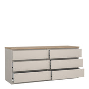Naia Wide Chest of 6 Drawers (3+3) – Cashmere – image 4