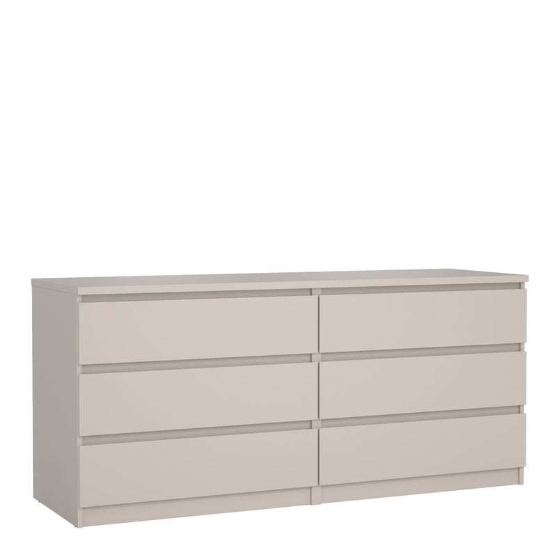 Naia Wide Chest of 6 Drawers (3+3) in Cashmere – image 1