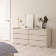 Naia Wide Chest of 6 Drawers (3+3) in Cashmere – image 6
