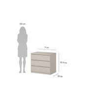 Naia Chest of 3 Drawers in Cashmere – image 8