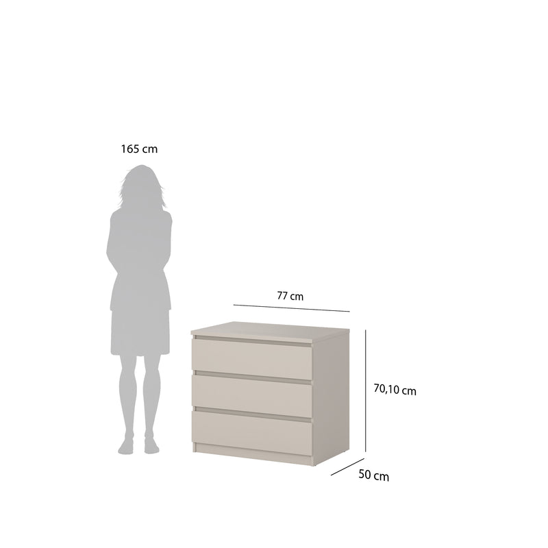 Naia Chest of 3 Drawers in Cashmere – image 8