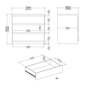 Naia Chest of 3 Drawers in Cashmere – image 9