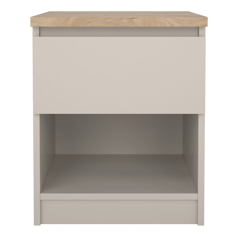 Naia Bedside 1 Drawer 1 Shelf – Cashmere – image 2