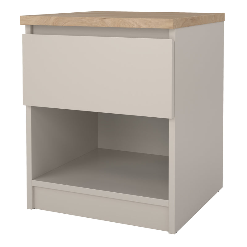 Naia Bedside 1 Drawer 1 Shelf – Cashmere – image 3