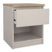 Naia Bedside 1 Drawer 1 Shelf – Cashmere – image 4