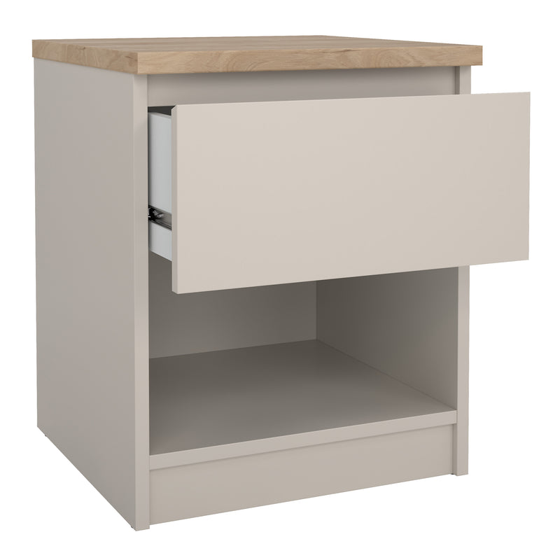 Naia Bedside 1 Drawer 1 Shelf – Cashmere – image 4