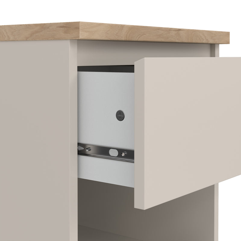 Naia Bedside 1 Drawer 1 Shelf – Cashmere – image 6