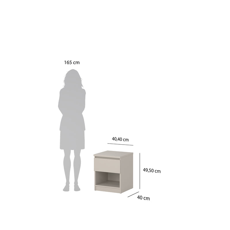 Naia Nightstand 1 Drawer Nightstand in Cashmere – image 10