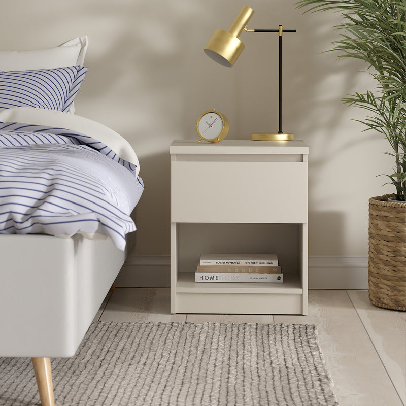 Naia Nightstand 1 Drawer Nightstand in Cashmere – image 6