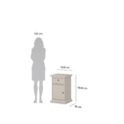Paris Nightstand 1 door 1 Drawer in Cashmere – image 12