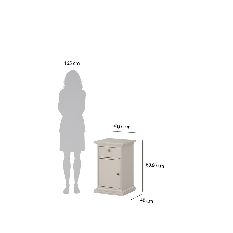Paris Nightstand 1 door 1 Drawer in Cashmere – image 12