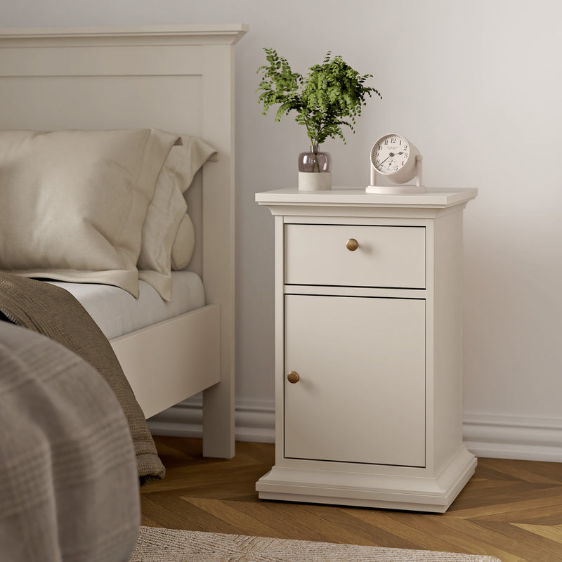 Paris Nightstand 1 door 1 Drawer in Cashmere – image 7