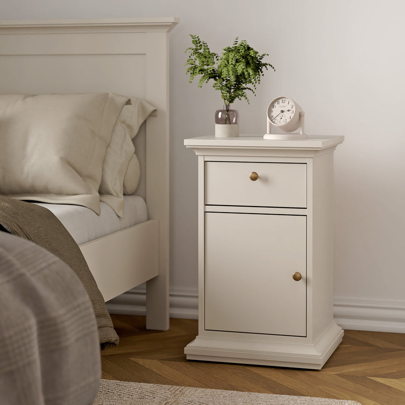 Paris Nightstand 1 door 1 Drawer in Cashmere – image 8