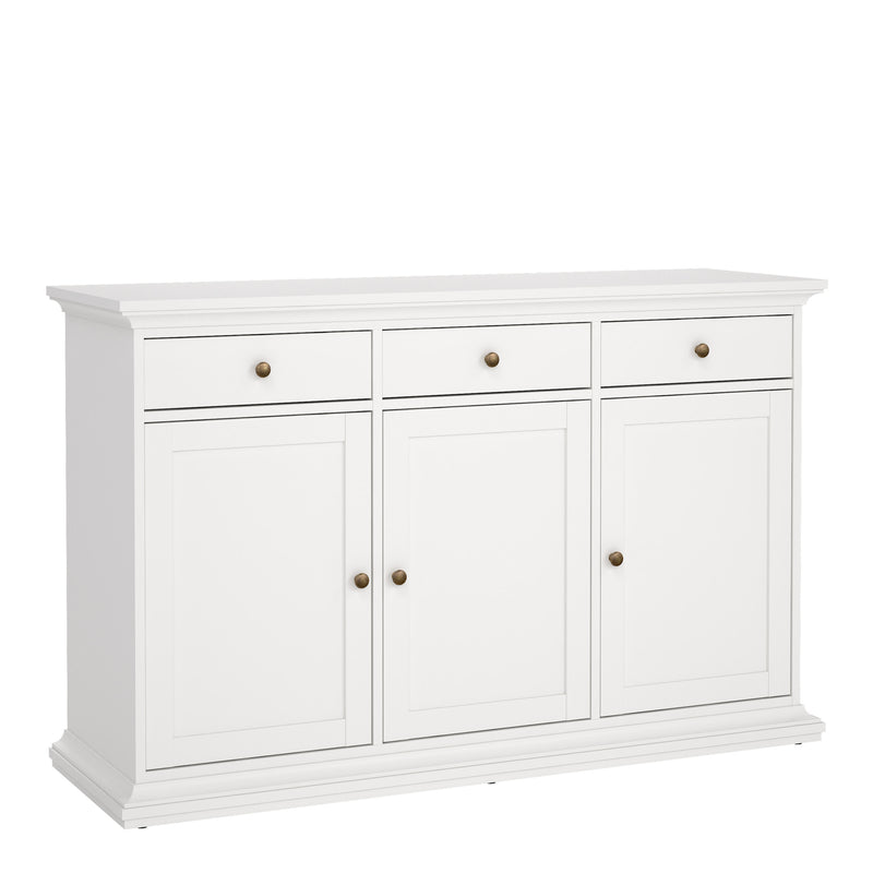 Paris Sideboard with 3 doors and 3 drawers – White – image 1