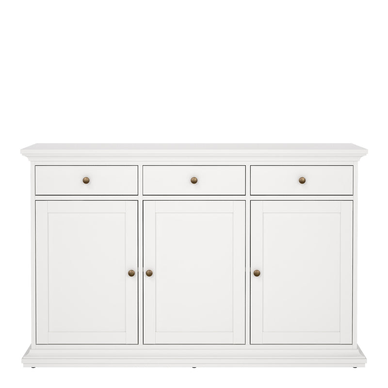 Paris Sideboard with 3 doors and 3 drawers – White – image 2
