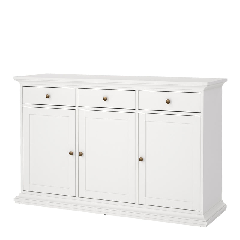 Paris Sideboard with 3 doors and 3 drawers – White – image 3