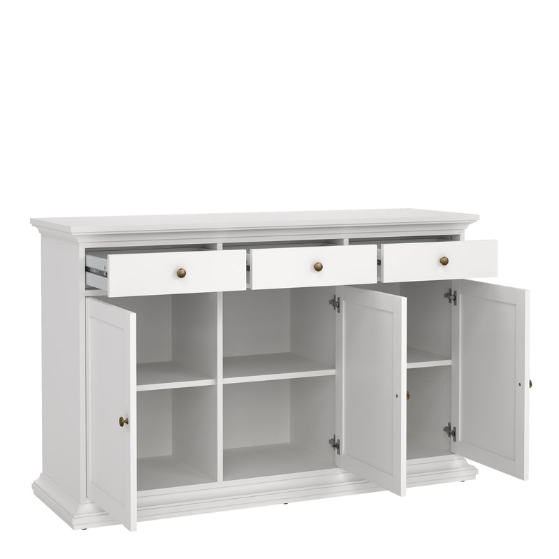 Paris Sideboard with 3 doors and 3 drawers – White – image 5