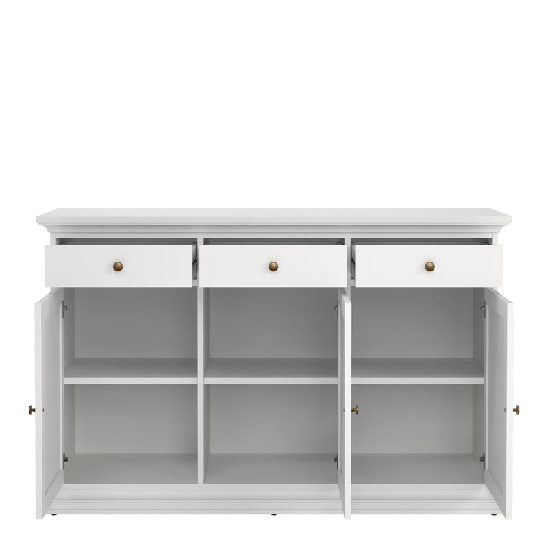 Paris Sideboard with 3 doors and 3 drawers – White – image 6