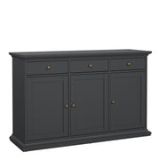 Paris Sideboard with 3 doors and 3 drawers – Matt grey – image 1