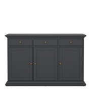 Paris Sideboard with 3 doors and 3 drawers – Matt grey – image 2