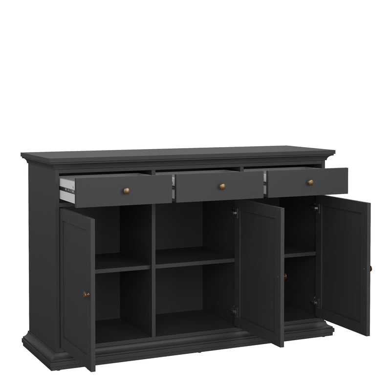Paris Sideboard with 3 doors and 3 drawers – Matt grey – image 5
