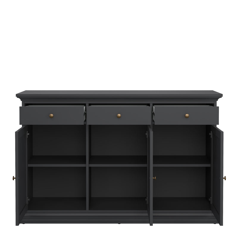 Paris Sideboard with 3 doors and 3 drawers – Matt grey – image 6