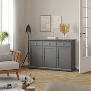 Paris Sideboard with 3 doors and 3 drawers – Matt grey – image 8