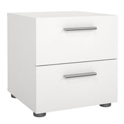 Pepe Bedside 2 Drawers – White – image 1