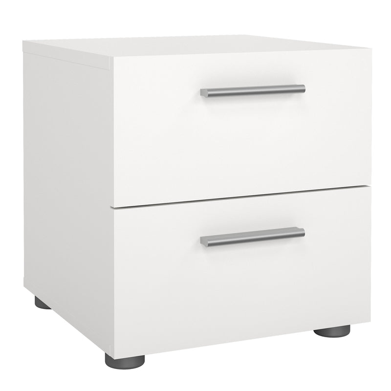 Pepe Bedside 2 Drawers – White – image 1