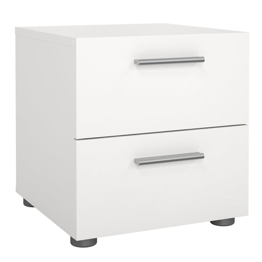 Pepe Bedside 2 Drawers – White – image 1