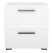 Pepe Bedside 2 Drawers – White – image 2