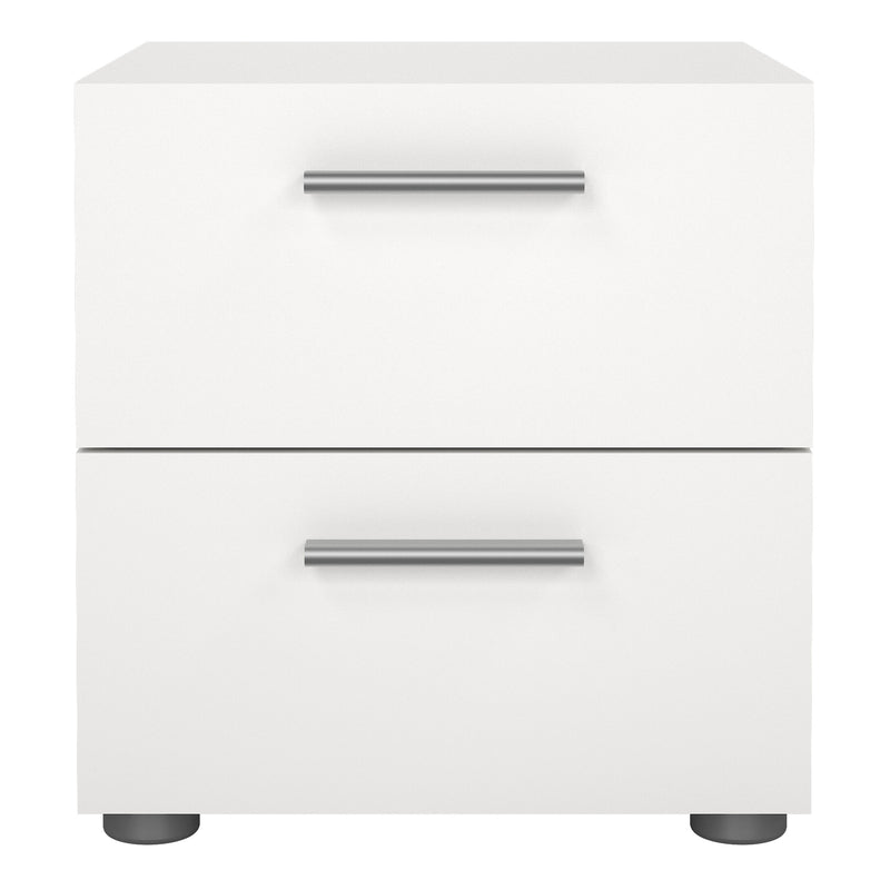 Pepe Bedside 2 Drawers – White – image 2