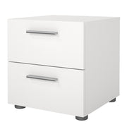 Pepe Bedside 2 Drawers – White – image 3