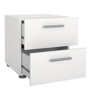 Pepe Bedside 2 Drawers – White – image 4