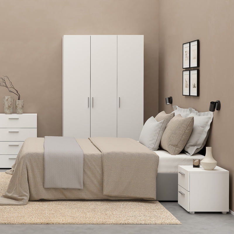 Pepe Bedside 2 Drawers – White – image 5