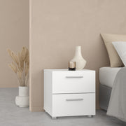 Pepe Bedside 2 Drawers – White – image 6