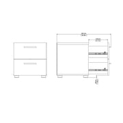Pepe Bedside 2 Drawers – Oak & White – image 11